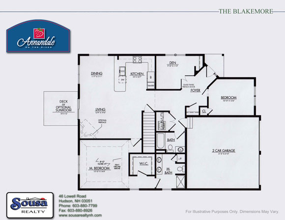 The Blakemore Floor Plan - Annandale on the River, NH - A Sousa Realty Community